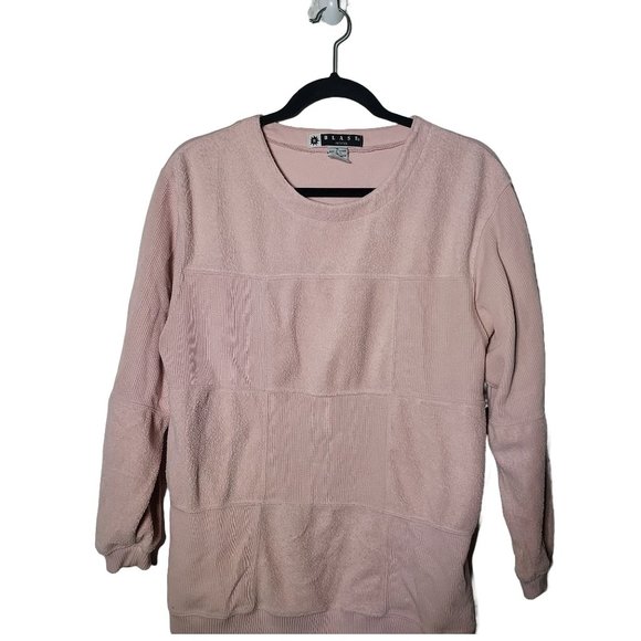 Vintage 80's Blast Womens Square Block Style Mixed Media Sweater Petite Small - Picture 1 of 8